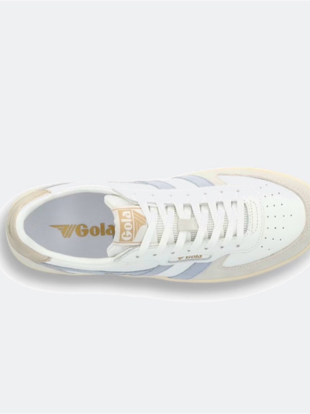 Gola Women's White, Light Blue & Cream Low-Top Sneakers Size 8 - Picture 4 of 11